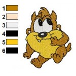 Looney Tunes Baby Taz Embroidery Design